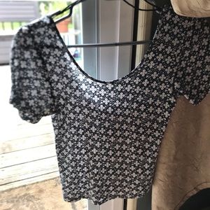 Black and White printed tee